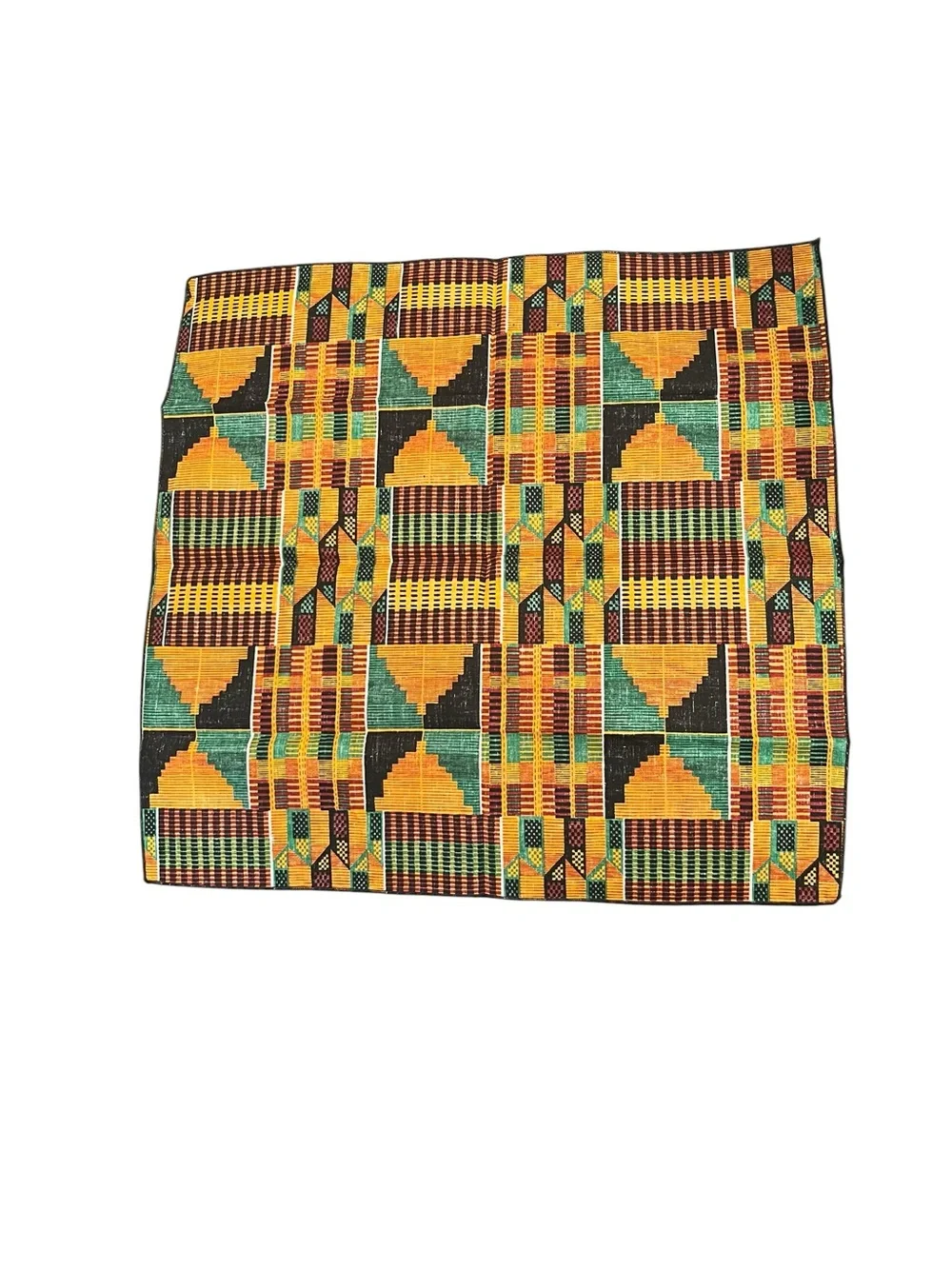 Leshner Mills Kente Cloth Print - Lot of 4 Napkins Made in USA NWT Tribal